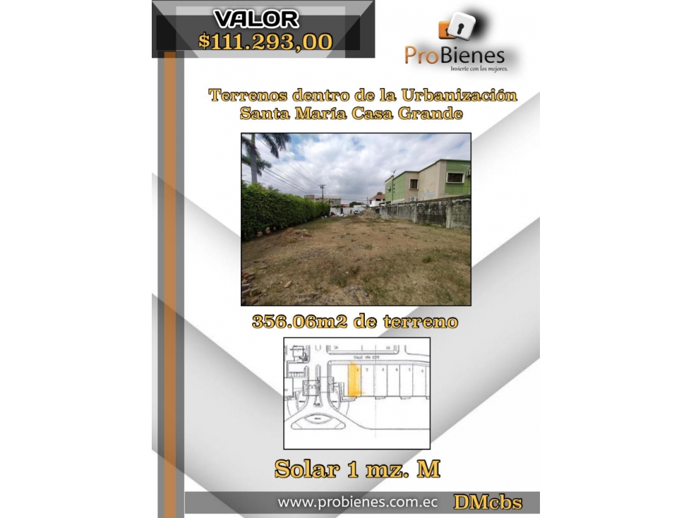 TERRENO DENTRO DE LA URBANIZACION SANTA MARIA CASA GRANDE - 3