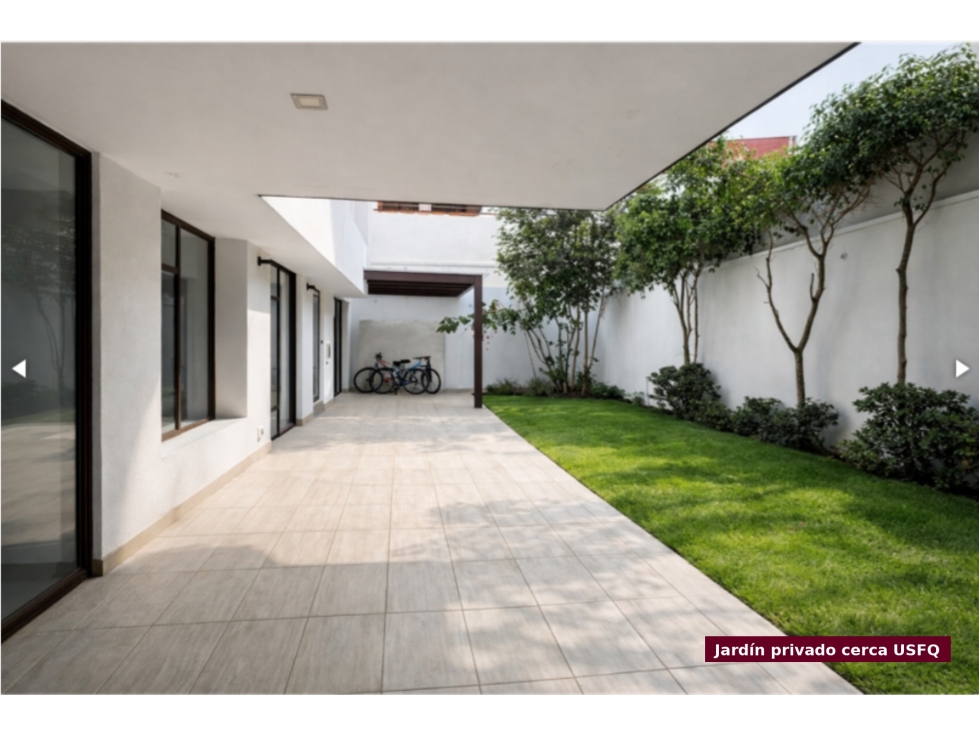 Departamento en Venta cerca de la USFQ Cumbaya jardín privado
