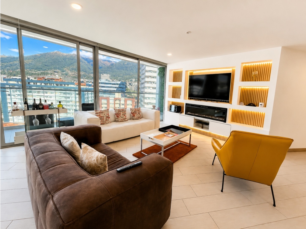 Rento Departamento amoblado cerca La Carolina Edificio One Quito — foto 3