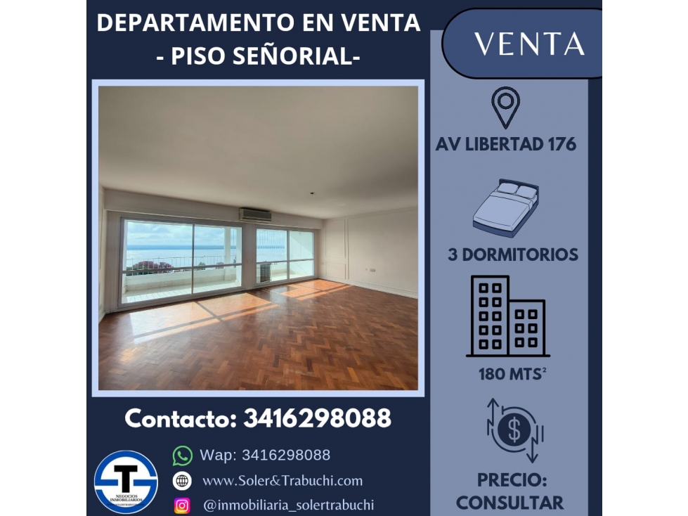 AV. LIBERTAD 176 - VISTA DIRECTA AL RIO - PISO SEÑORIAL - 3