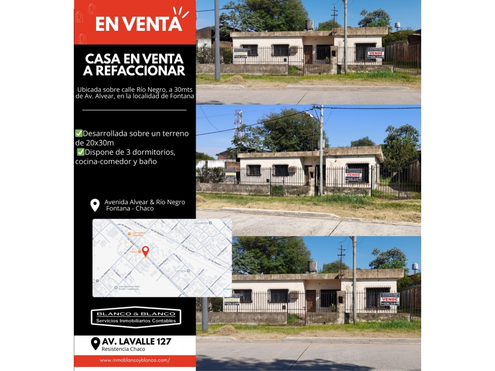Fontana: Casa en venta a refaccionar