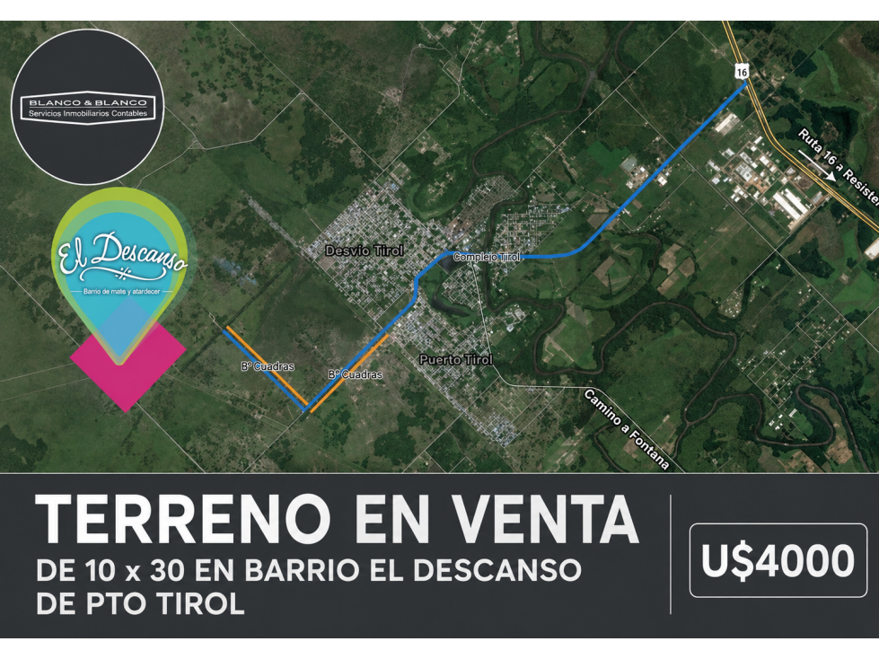 TERRENO EN VENTA BARRIO EL DESCANSO | PUERTO TIROL