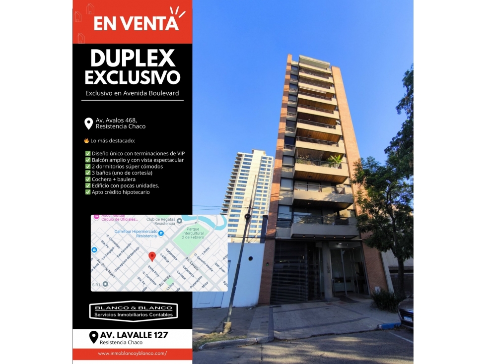 DÚPLEX EXCLUSIVO sobre Av. Ávalos 468 - 1