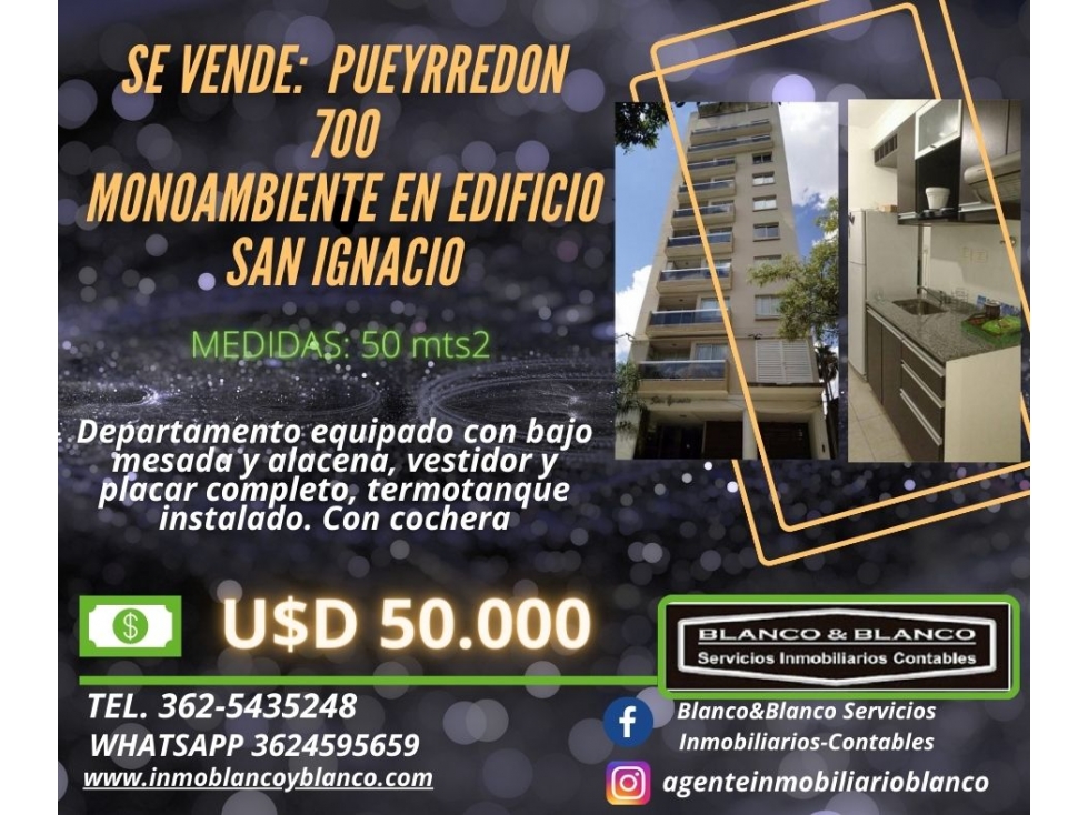 SE VENDE DPTO PUEYRREDON N° 700 MONOAMBIENTE EDIFICIO SAN IGNACIO - 6