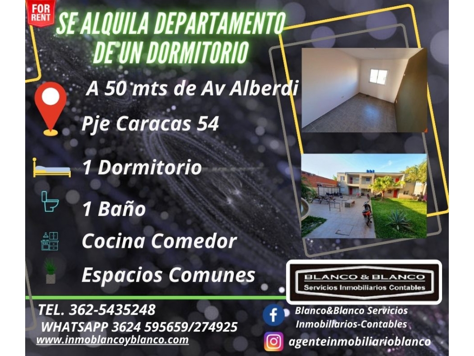 Departamento de un dormitorio en Alquiler - 1