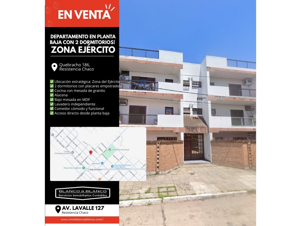 Quebracho 186. Departamento planta baja - 1