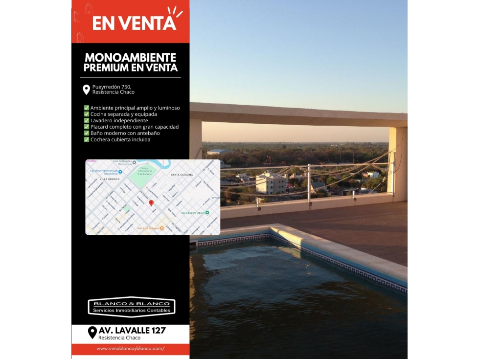 ¡OPORTUNIDAD ÃNICA! MONOAMBIENTE PREMIUM EN VENTA