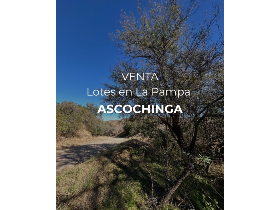 VENTA-2 LOTES DE TERRENO-LA PAMPA ASCOCHINGA - 1