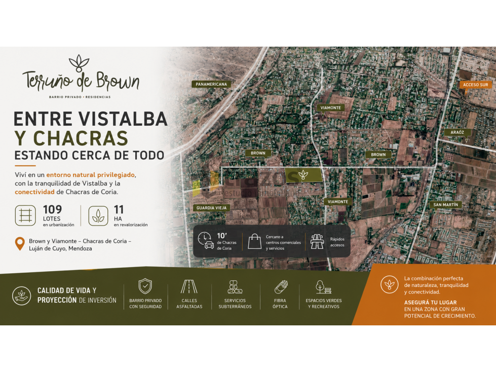 Lotes en Terruño de Brown | Barrio Privado Chacras de Coria - 3