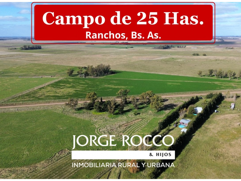 Campo mixto de 25 Has en Ranchos, Buenos Aires - 1