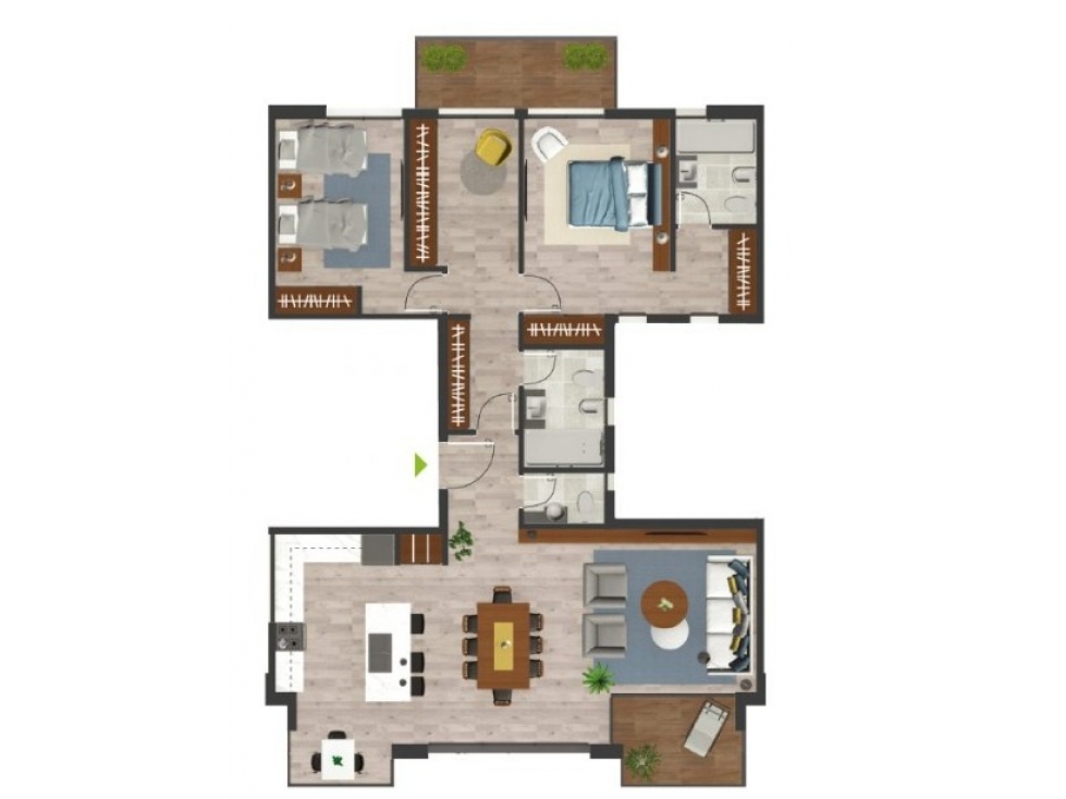DEPARTAMENTO DE 3 AMBIENTES CON 2 COCHERAS — foto 2