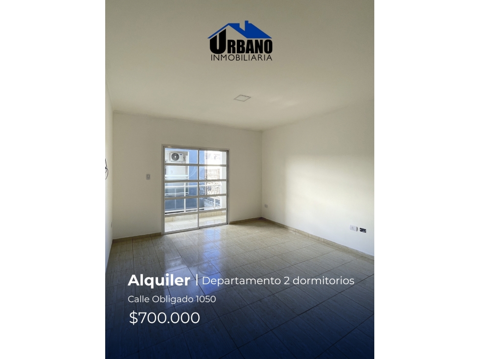 DEPARTAMENTO 2 DORMITORIOS - OBLIGADO 1050