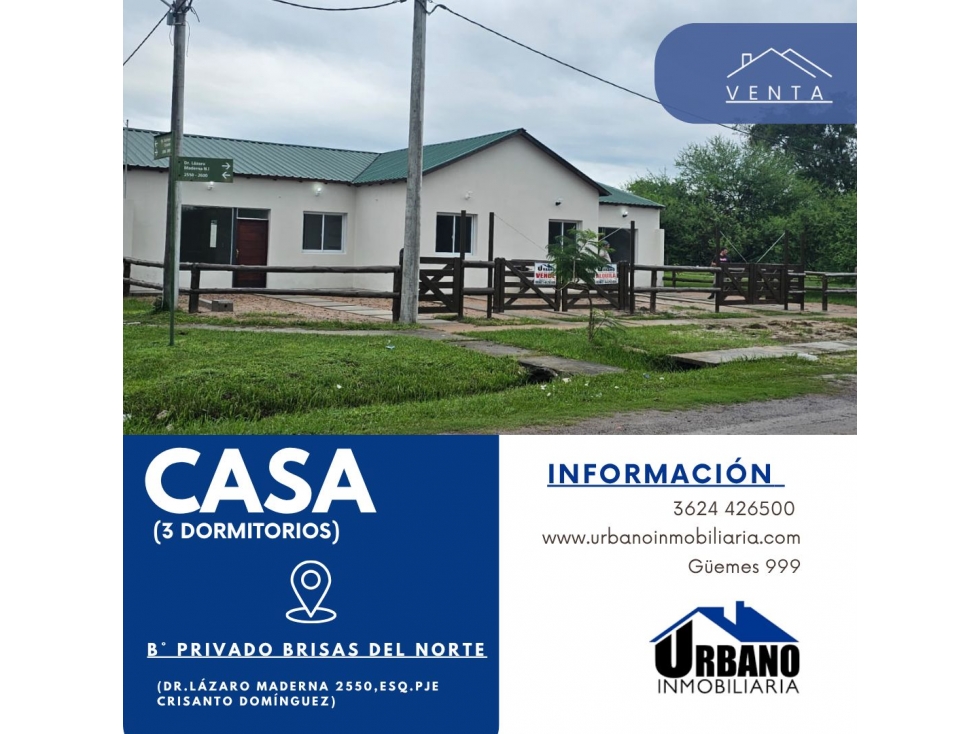 CASA - Bº PRIVADO BRISAS DEL NORTE