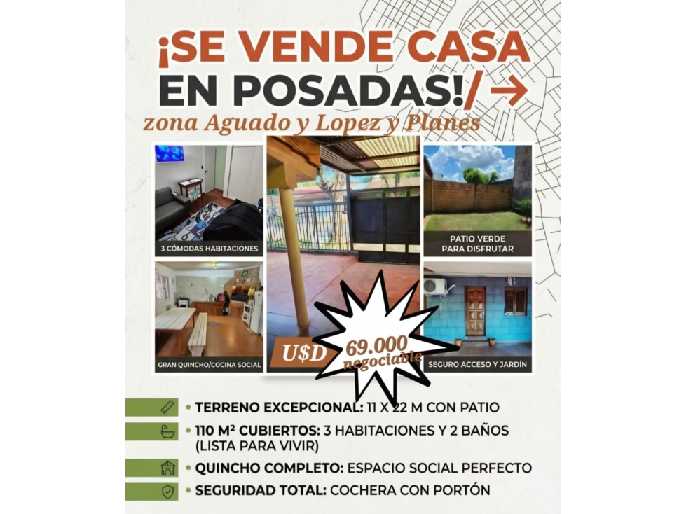 CASA BARRIO YACYRETA ZONA AGUADO Y LOPEZ Y PLANES - 2