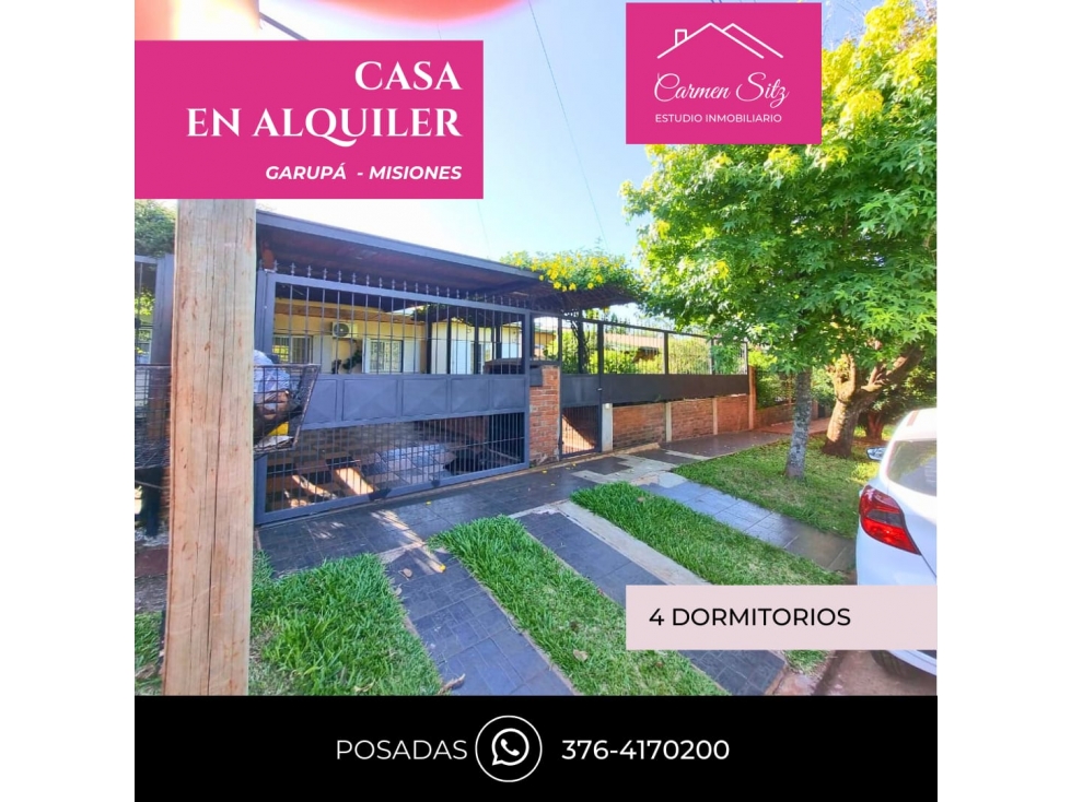 Casa en Alquiler en Santa Helena Garupá - 1