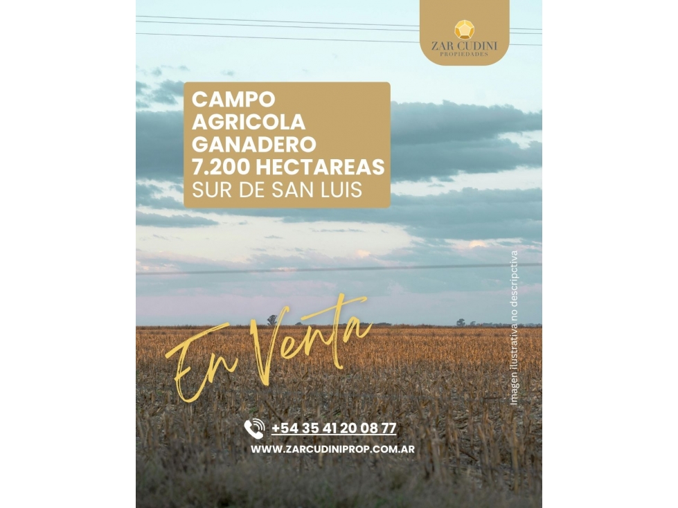 CAMPO 7.200 HA AGRICOLA GANADERO EN MARTIN DE LOYOLA, SAN LUIS - 1