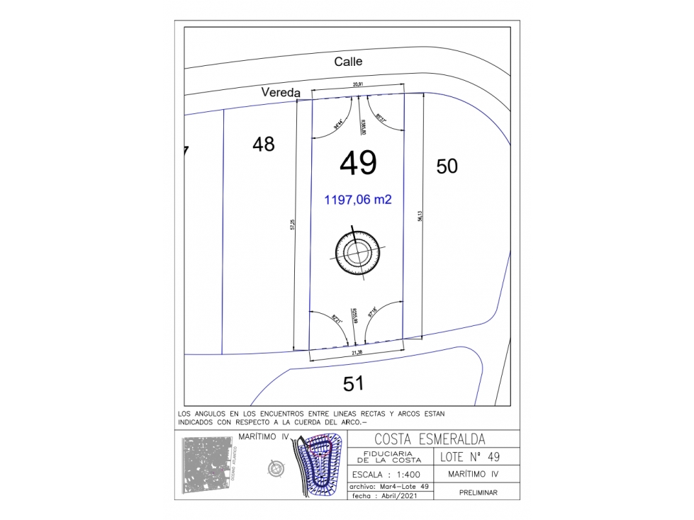 LOTE EN VENTA - MARITIMO IV 49 -COSTA ESMERALDA - 2