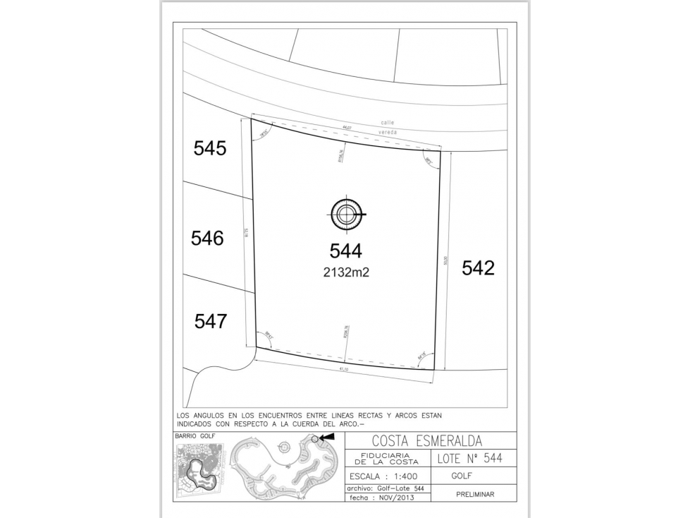 LOTE EN VENTA - GOLF II 544 - COSTA ESMERALDA - 4