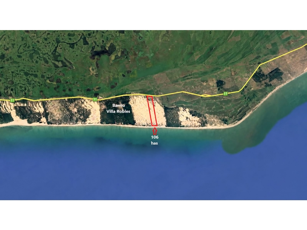 Lote Venta Ruta 11 Frente Al Mar 106 Hectareas Playa 297 Metros