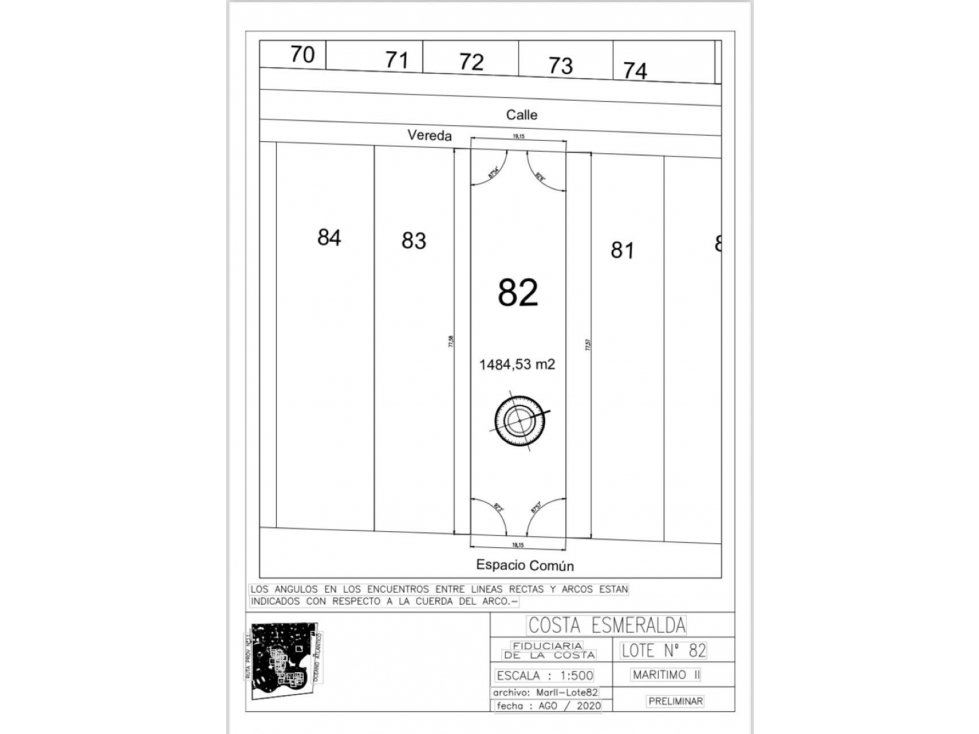 LOTE EN VENTA COSTA ESMERALDA MARITIMO II 82 - 3