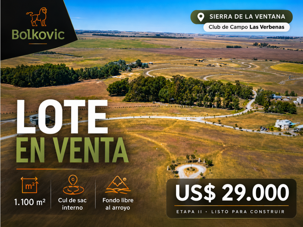 Lote N° II Las Verbenas Sierra de la Ventana Tornquist - 1