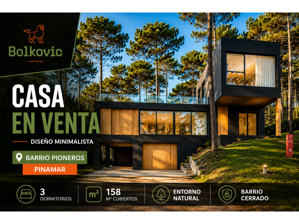 CASA EN VENTA A ESTRENAR MINIMALISTA EN BARRIO PIONEROS