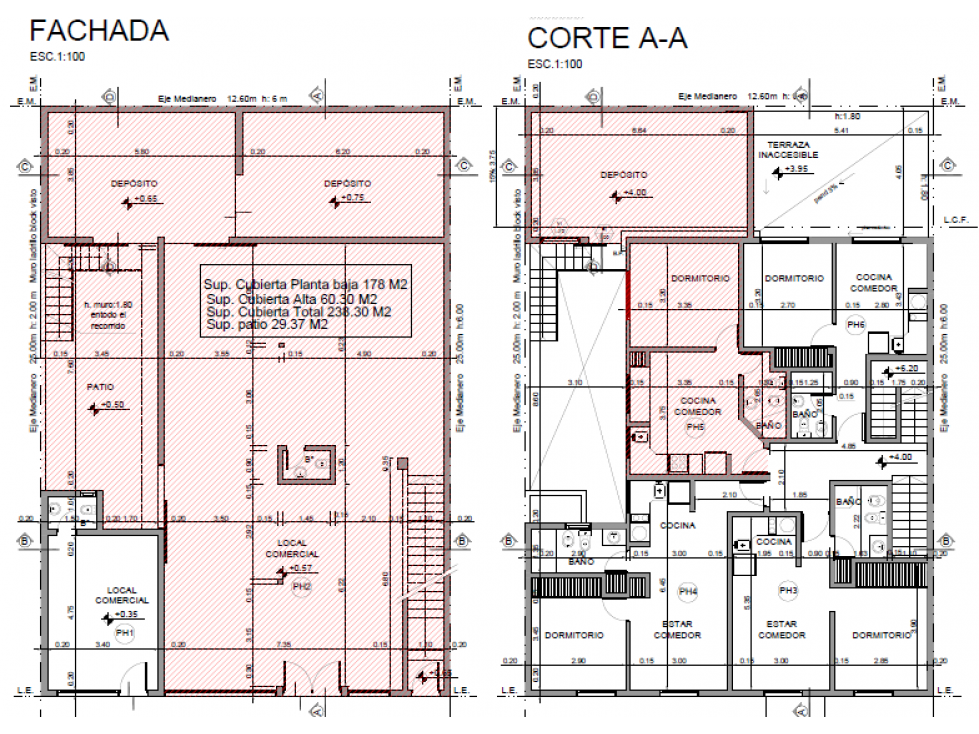 En venta. Local, más depósito y departamento. Sobre Av. Cárcano - 5
