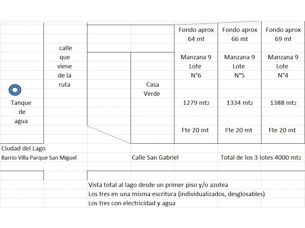 Venta terreno c/ escritura 1280mts con vista, villa del lago — foto 6