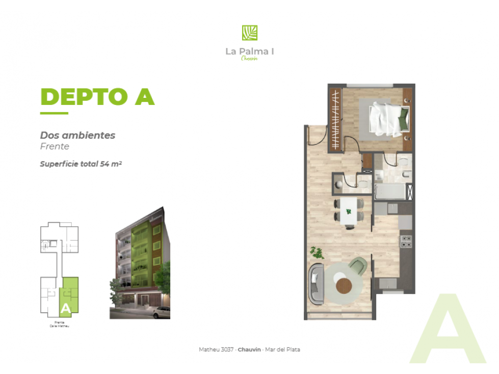 DEPARTAMENTO 2 AMBIENTES A ESTRENAR, CHAUVIN — foto 2