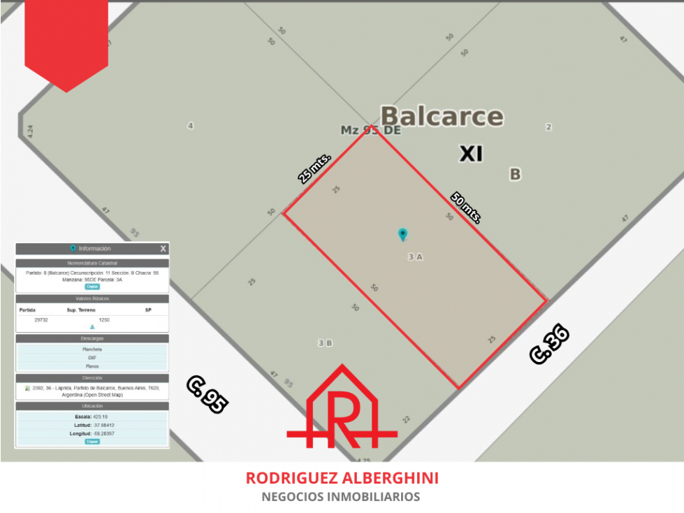 TERRENO EN VENTA (Calle 36 e/ 93 y 95) - 2