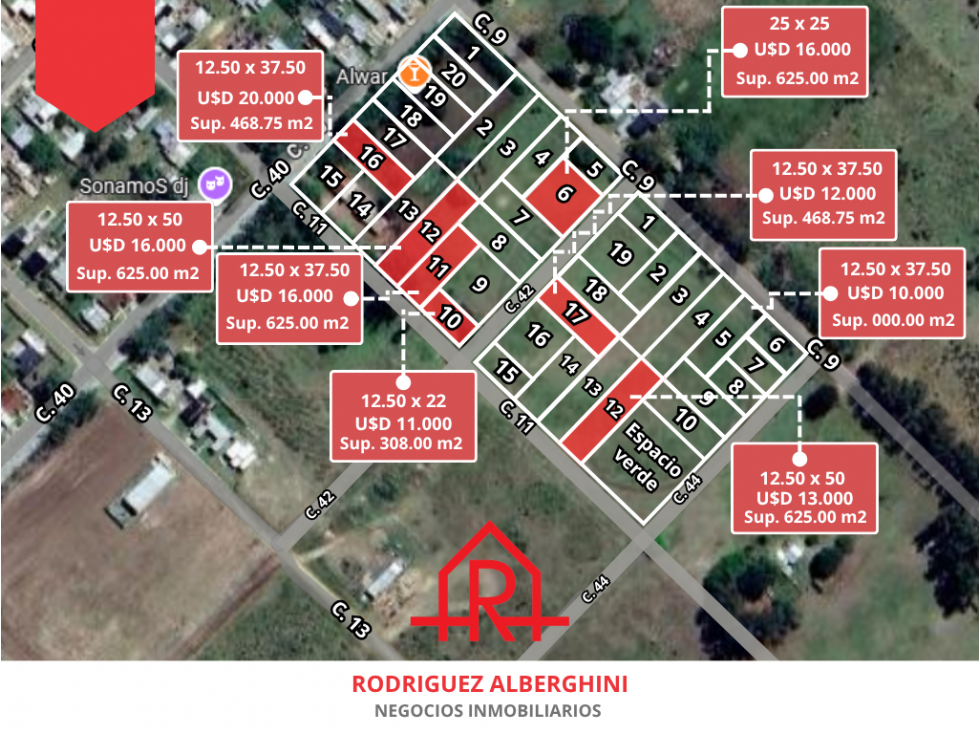 Terrenos en venta (Calles 40, 42, 44 entre 11 y 9) - 4