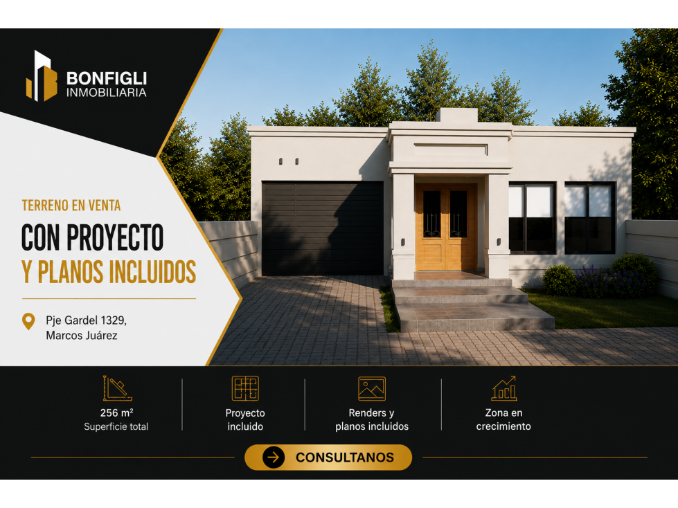 Terreno en Venta con Proyecto Incluido - 1