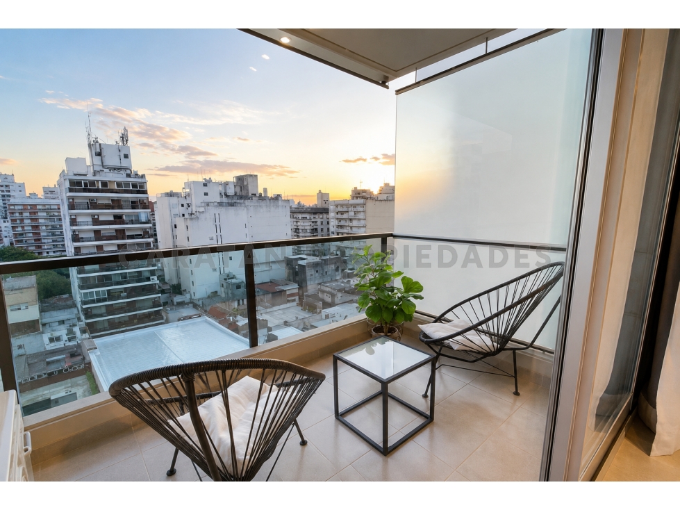 Alquiler Monoambiente amoblado con cochera - Edificio Gloria