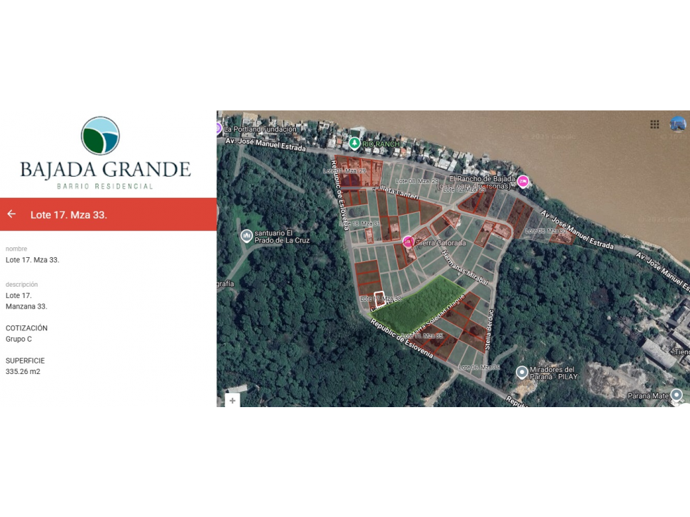 EN VENTA LOTE EN BARRIO RESIDENCIAL BAJADA GRANDE - 4