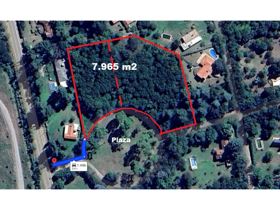 Exclusiva Fracción 7.965 m2 a metros Ruta E-53 ASCOCHINGA CBA - 1