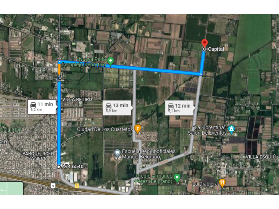 2 FRACCIONES DE: 3 Ha 305 m2 Y 8 Ha 7290 m2 EN VILLA RETIRO - 2