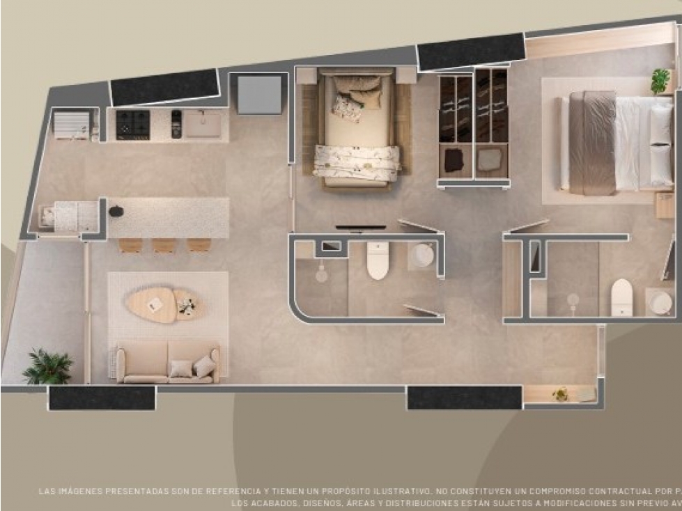 Apartamento sobre planos en venta en Sabaneta, sector Las Vegas
