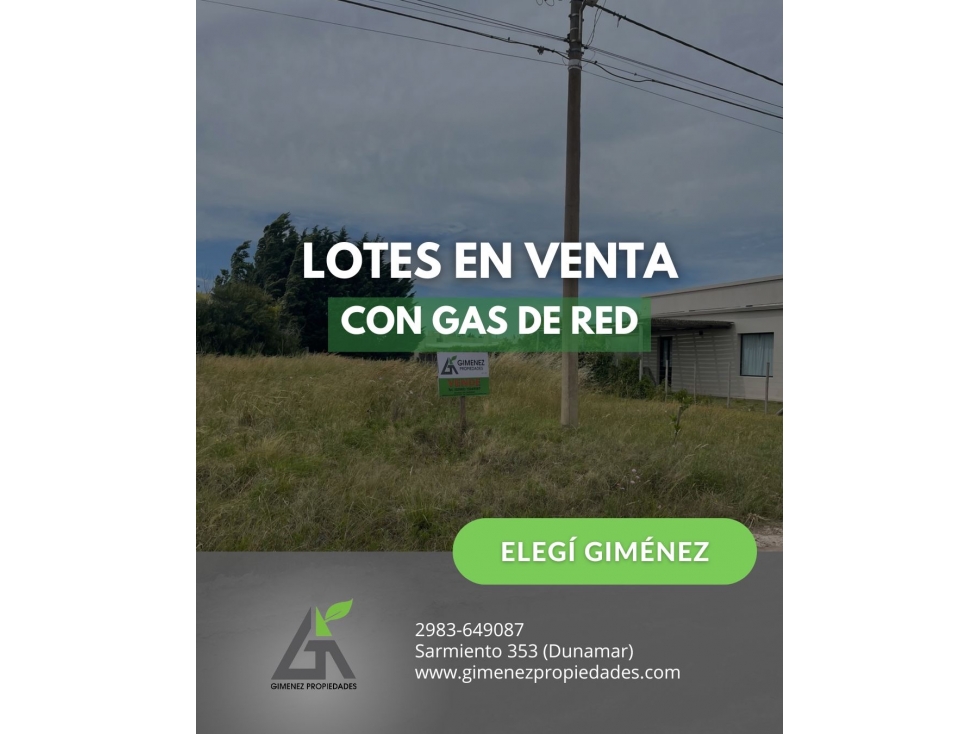 LOTES CON GAS DE RED - 1