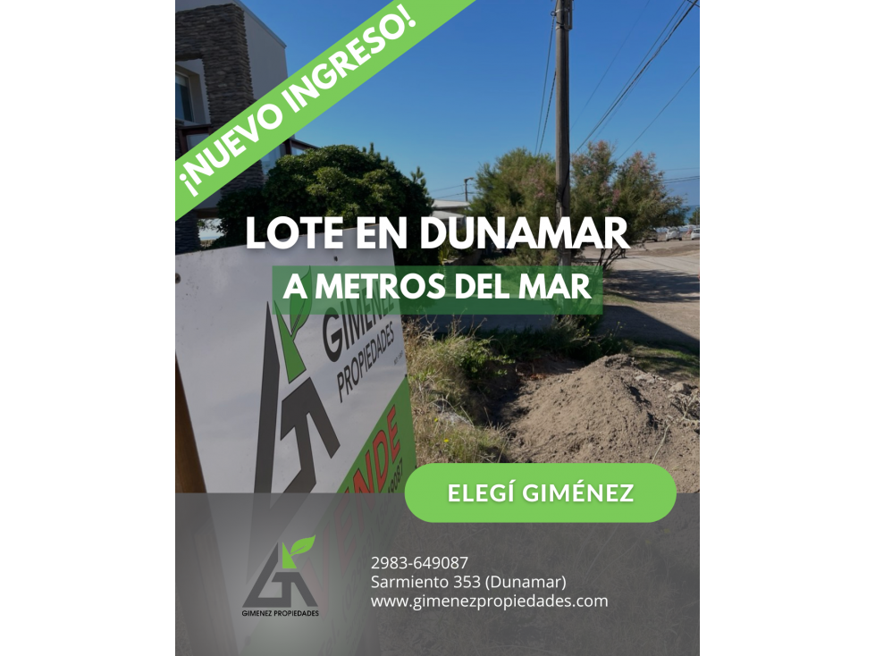 LOTE DUNAMAR VISTA AL MAR Calle San Martín, e/ Costanera y Salta - 1