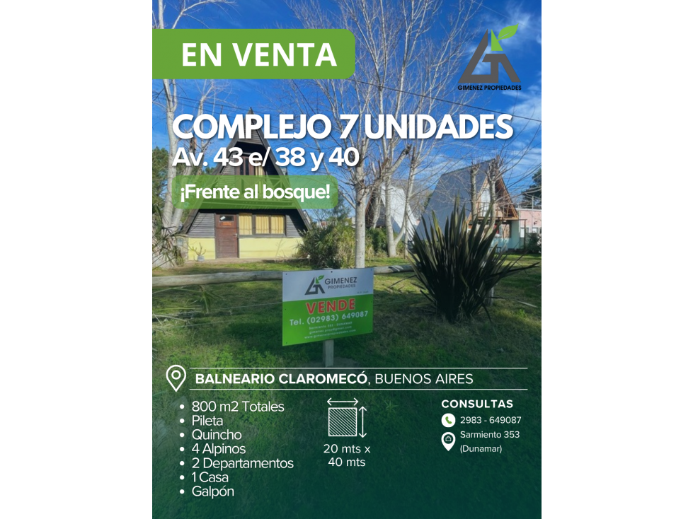 COMPLEJO 7 Unidades | Av. 43 e/ 38 y 40