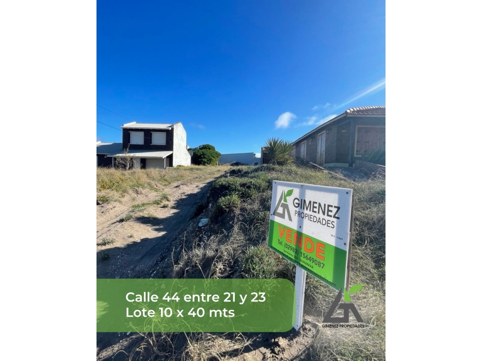LOTE CON VISTA AL MAR Calle 44 e/ Costanera y 23 - 2
