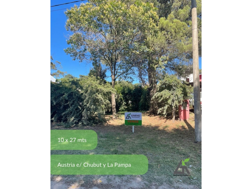 LOTE DUNAMAR Calle Austria e/ Chubut y La Pampa l 10 x 27 mts l - 2