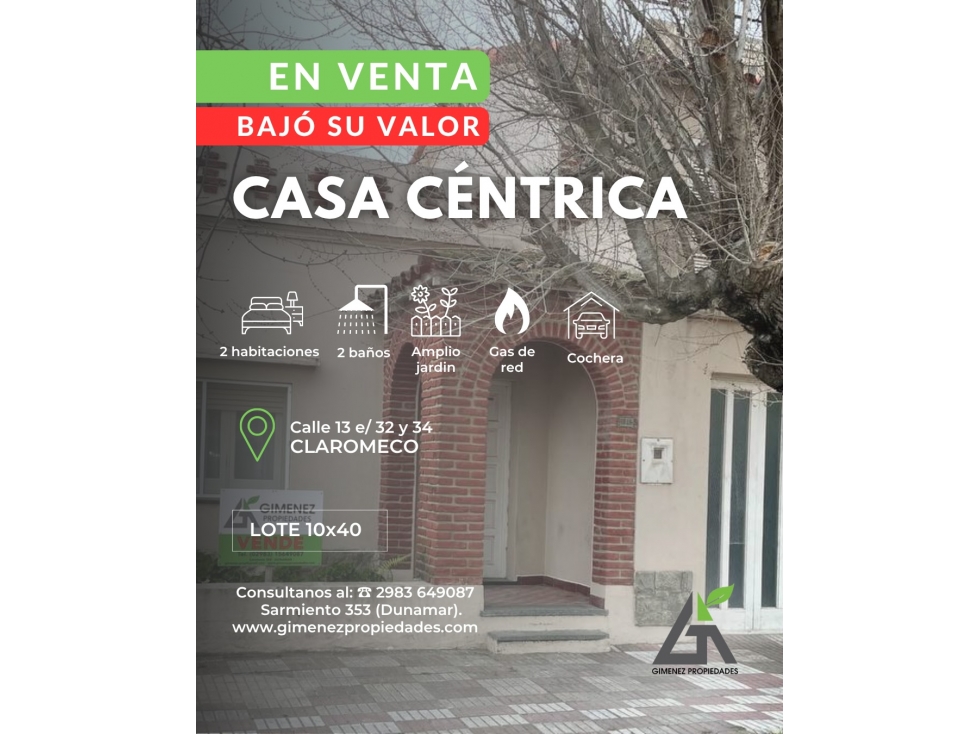 Casa CÉNTRICA Calle 13 e/32 y 34 - 1
