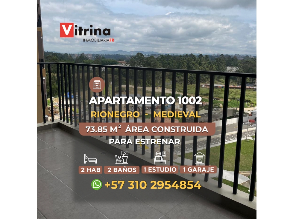 VENDO APARTAMENTO EN RIONEGRO - MEDIEVAL