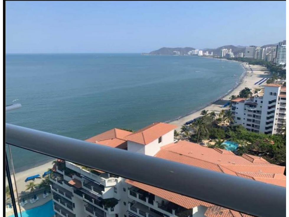 Exclusivo apartamento con vista frontal al mar, bello horizonte