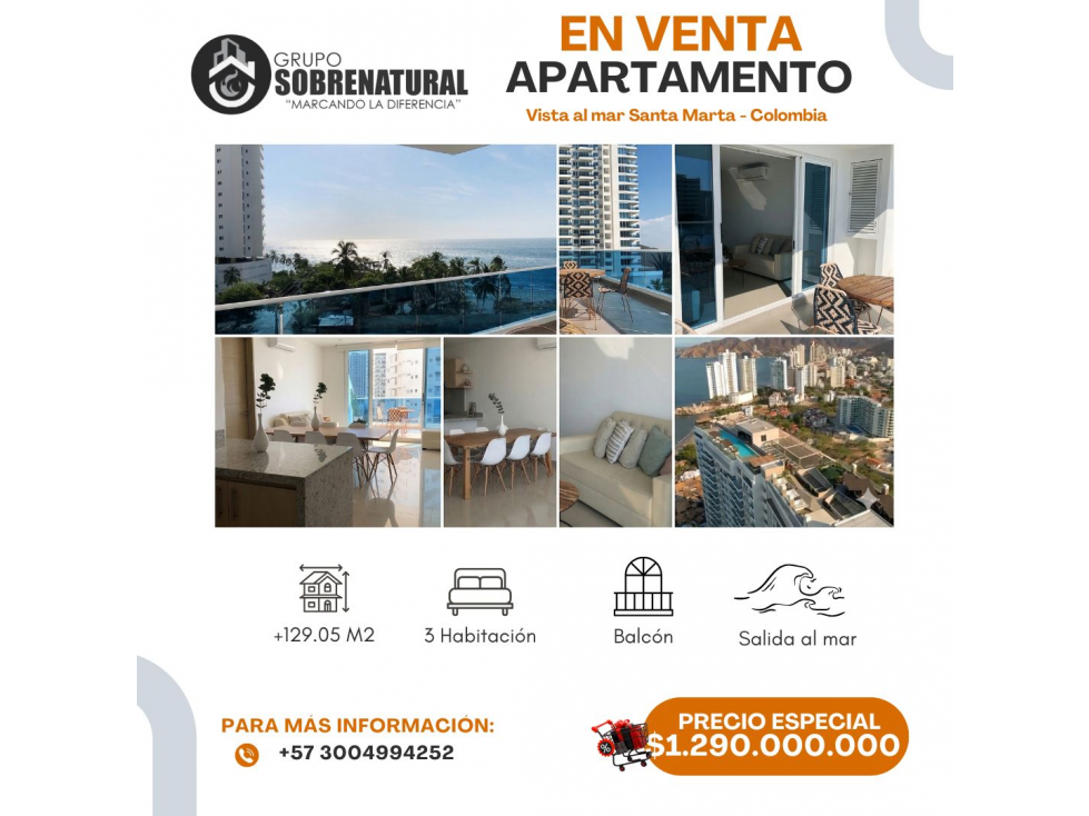 En Venta Espectacular Apartamento En Reservas Del Mar