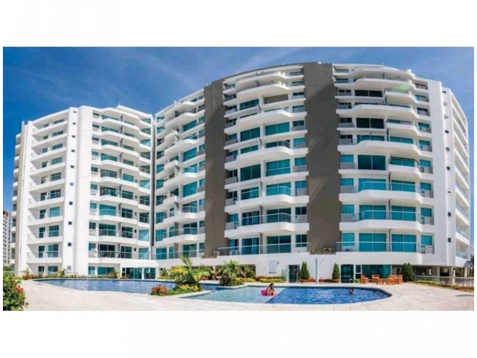 Se vende hermoso apartamento, 70m2, vista frontal al mar, rodadero sur