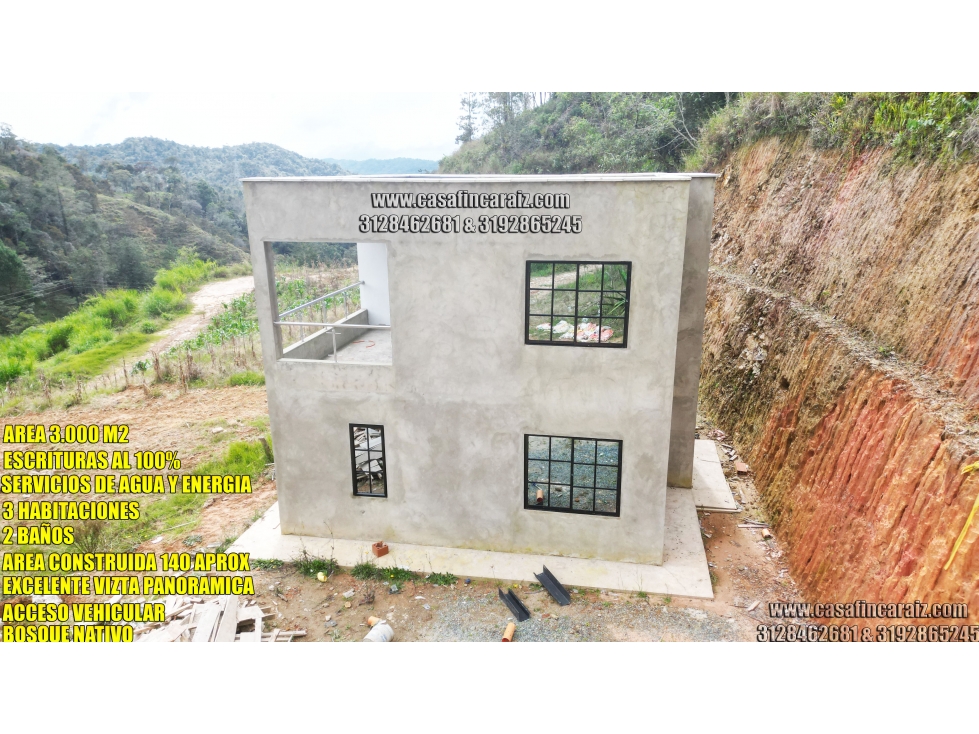 Finca en el santuario vereda el salto en Obra Gris escrituras 100% — foto 2