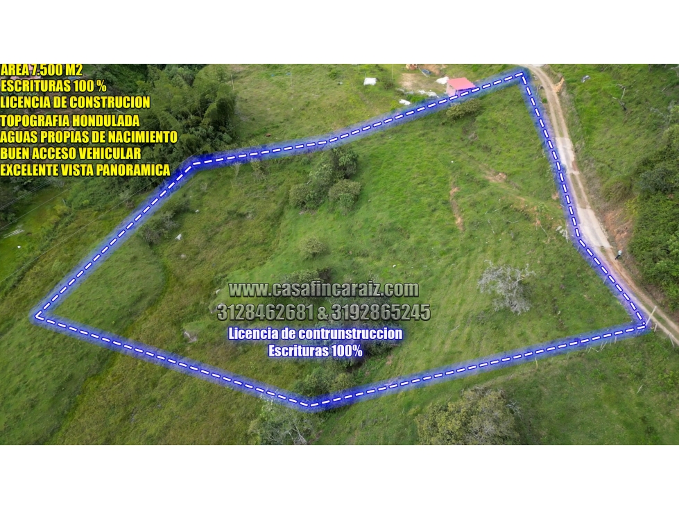 Lote en marinilla de 7.500 m² con Licencia y Escritura al 100% — foto 3