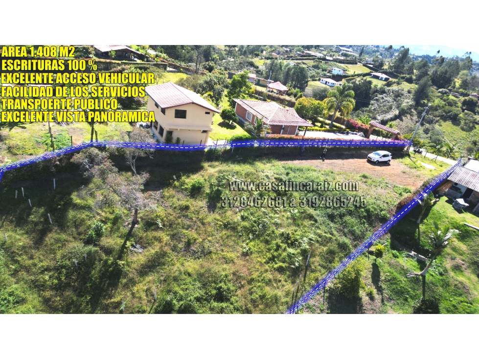 Lote en rionegro vereda san luis con escrituras 100% via pavimentada
